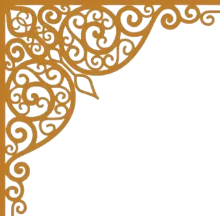 Goldrahmen mit floraler Thailand-Linie an der Ecke für Bilder, Rahmenrand im Vektordesign.